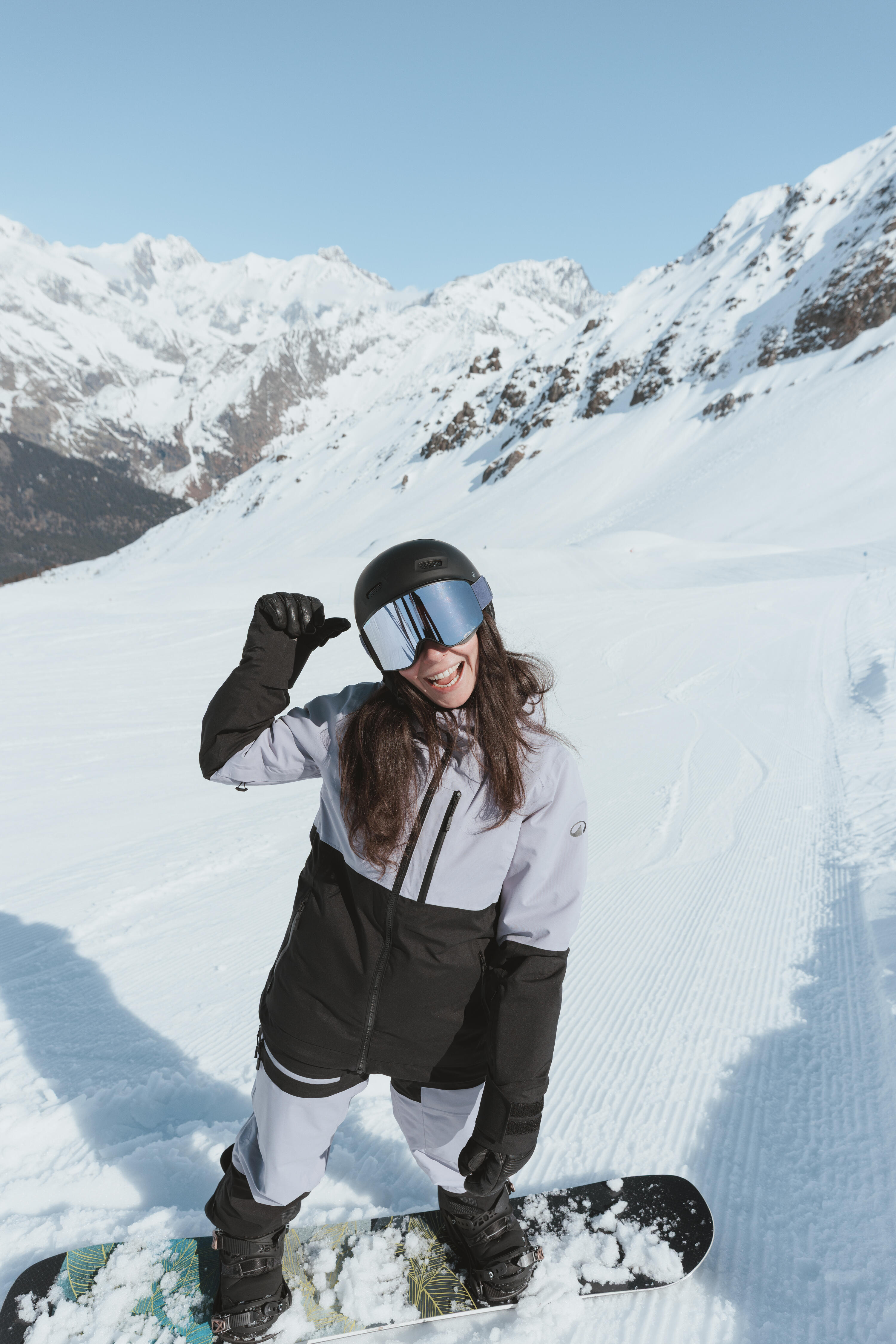 Manteau de ski et planche à neige chaud et respirant femme, 500 AM 16/30