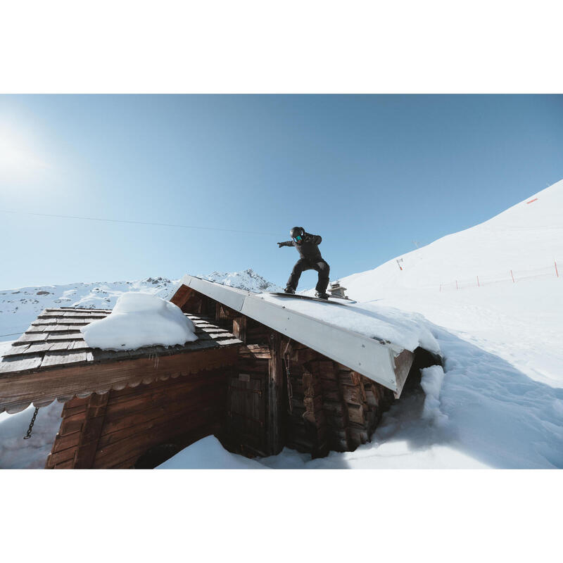 Pantalon schi și snowboard 500 AM impermeabil și respirant negru bărbați 