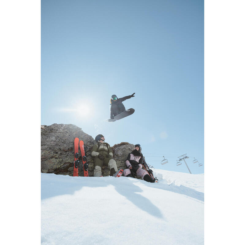 Pantalon schi și snowboard 500 AM impermeabil și respirant negru bărbați 