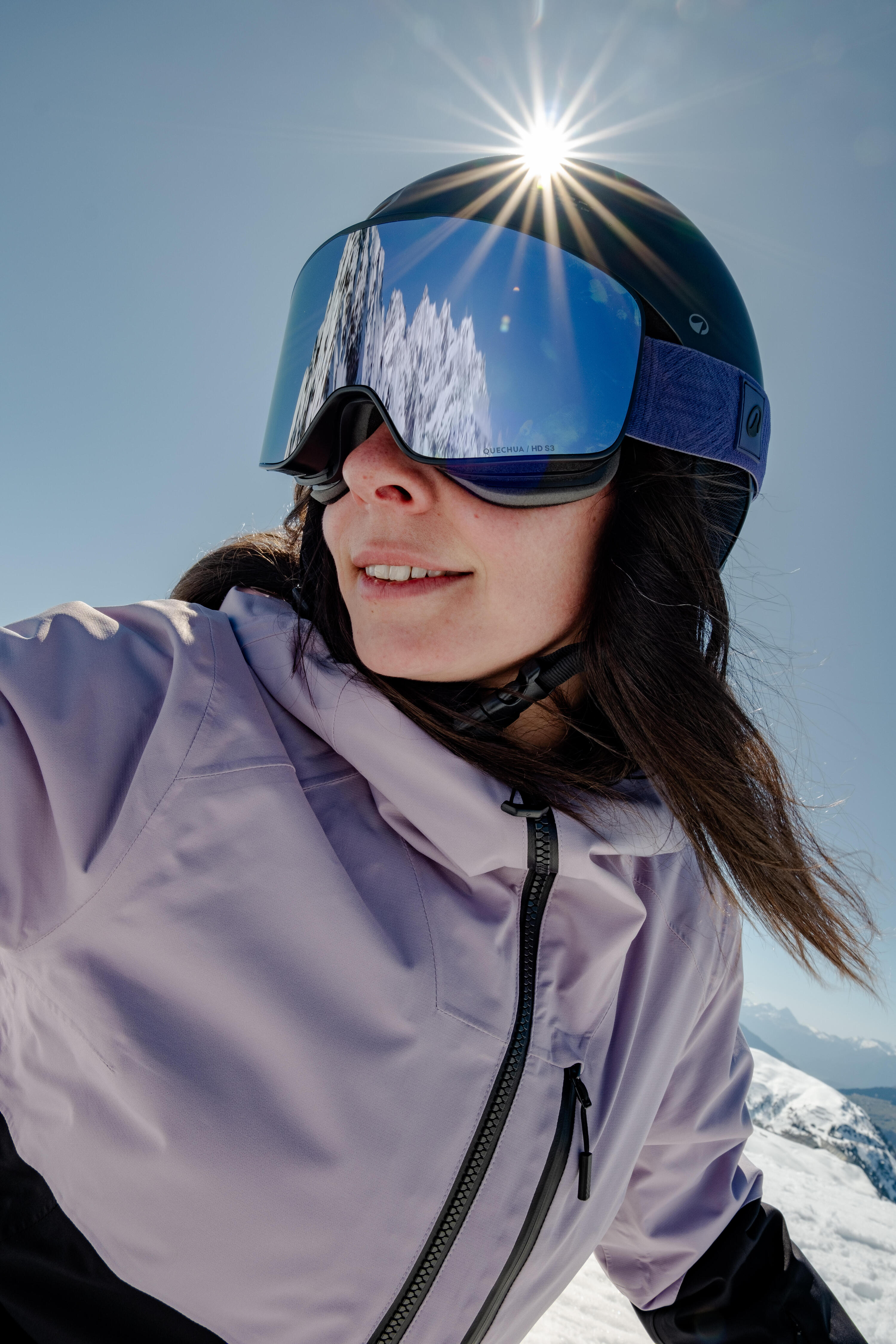 Manteau de ski et planche à neige chaud et respirant femme, 500 AM 29/30