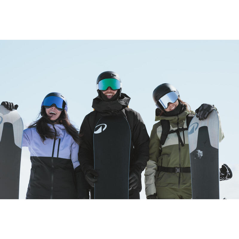 Pantalon schi și snowboard 500 AM impermeabil și respirant negru bărbați 