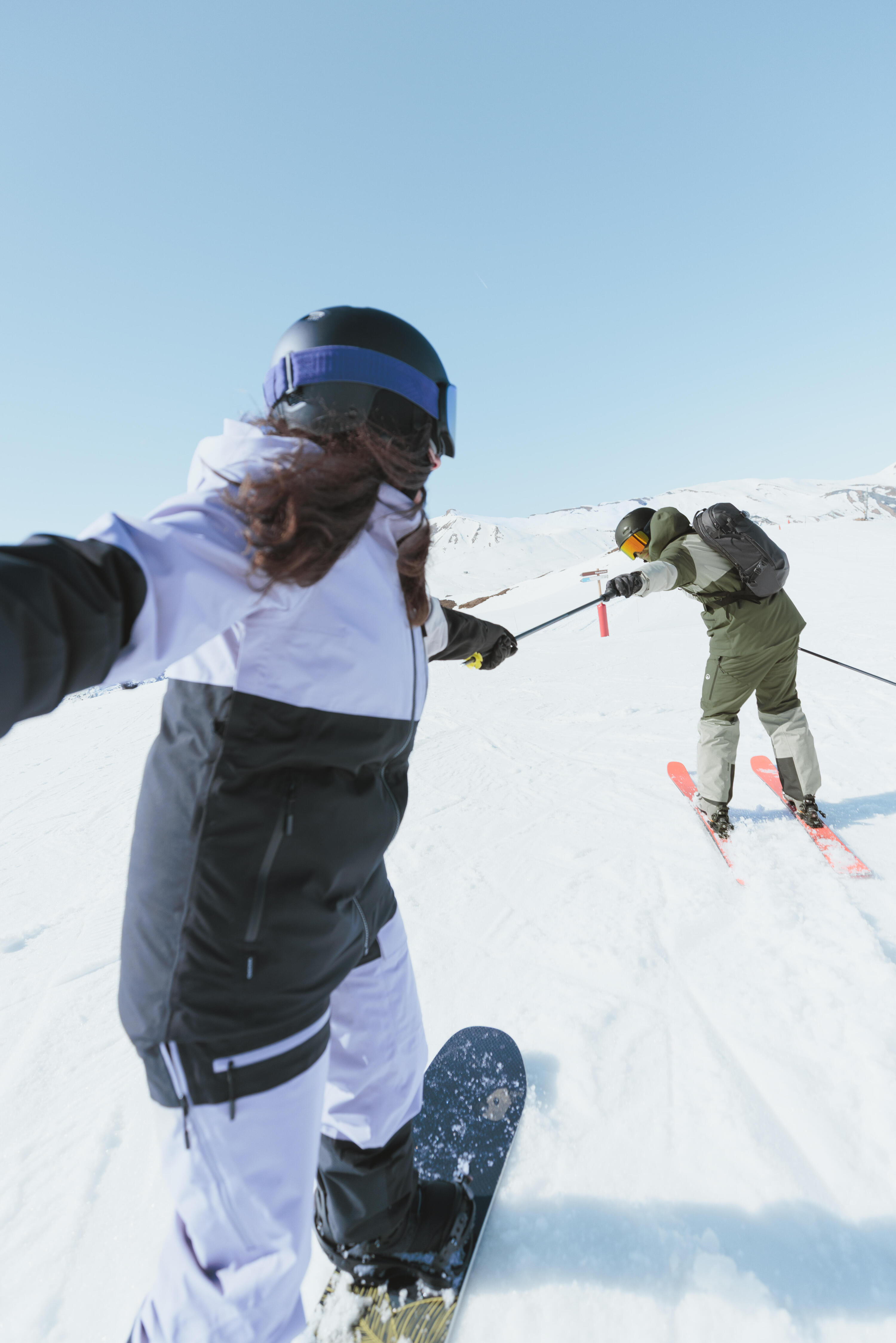 Manteau de ski et planche à neige chaud et respirant femme, 500 AM 25/30