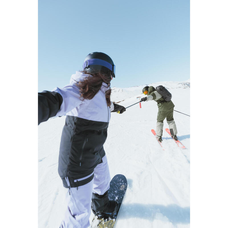 Pantalon de schi și snowboard 500 AM impermeabil și respirant Mov damă 