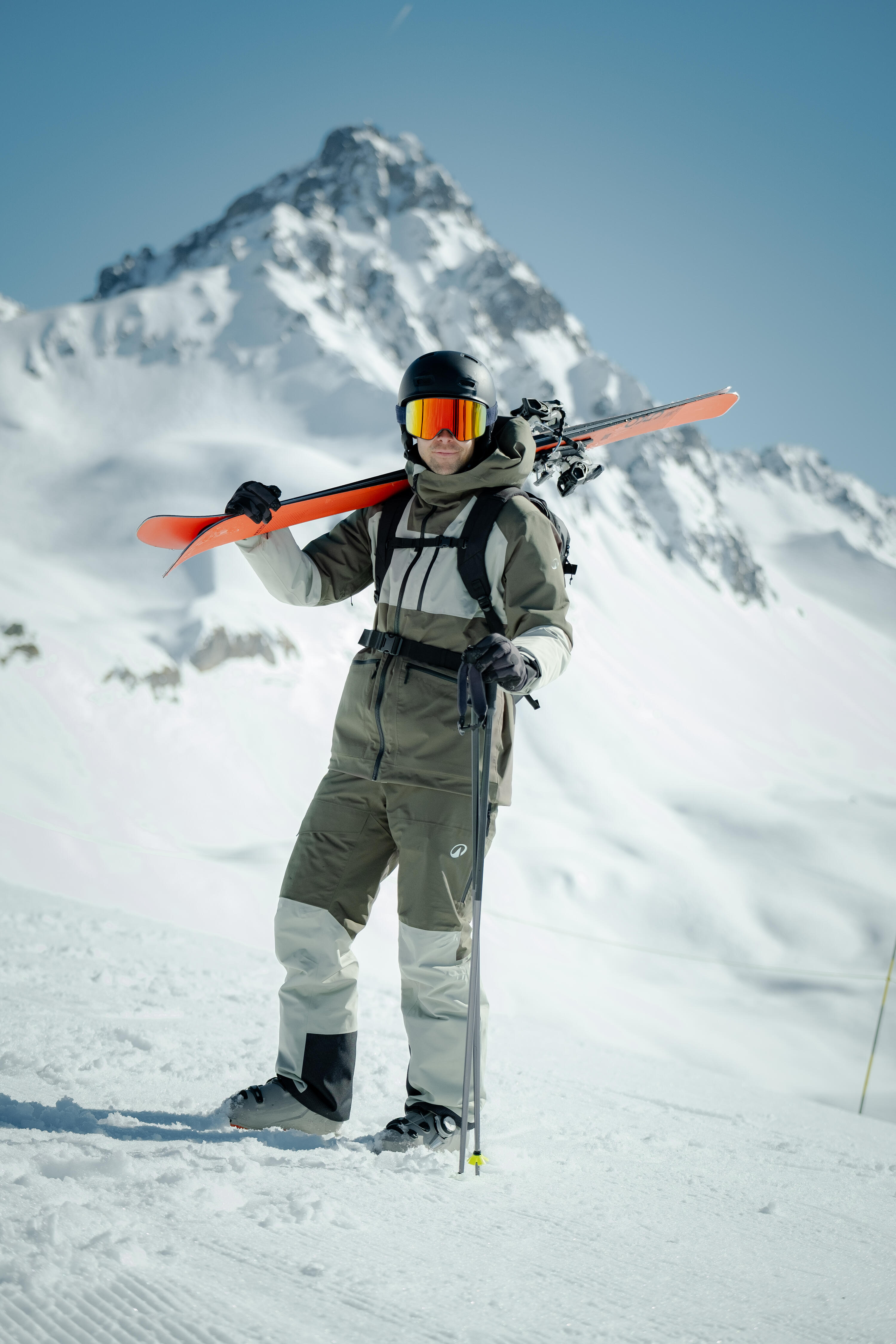 Manteau de ski et planche à neige chaud et respirant homme, 500 AM 15/18