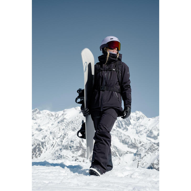 Pantalon schi și snowboard 500 AM impermeabil și respirant Negru damă