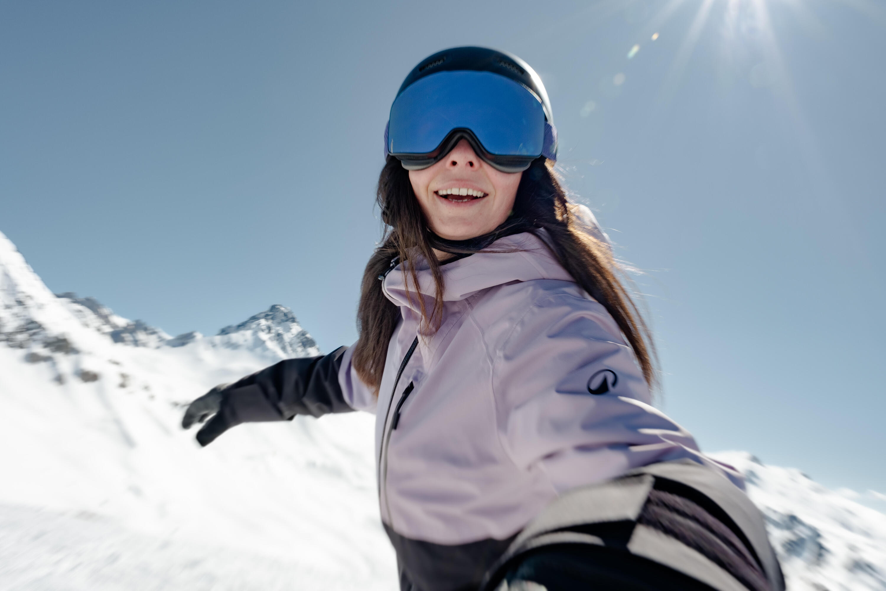 Manteau de ski et planche à neige chaud et respirant femme, 500 AM 22/30