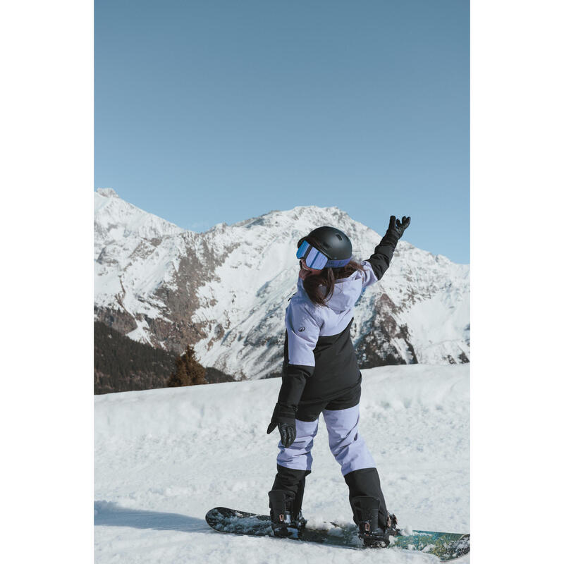 Pantalon de schi și snowboard 500 AM impermeabil și respirant Mov damă 