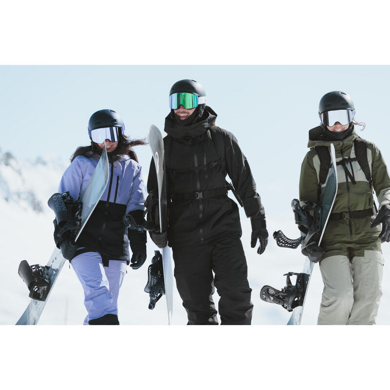 Pantalon schi și snowboard 500 AM impermeabil și respirant negru bărbați 