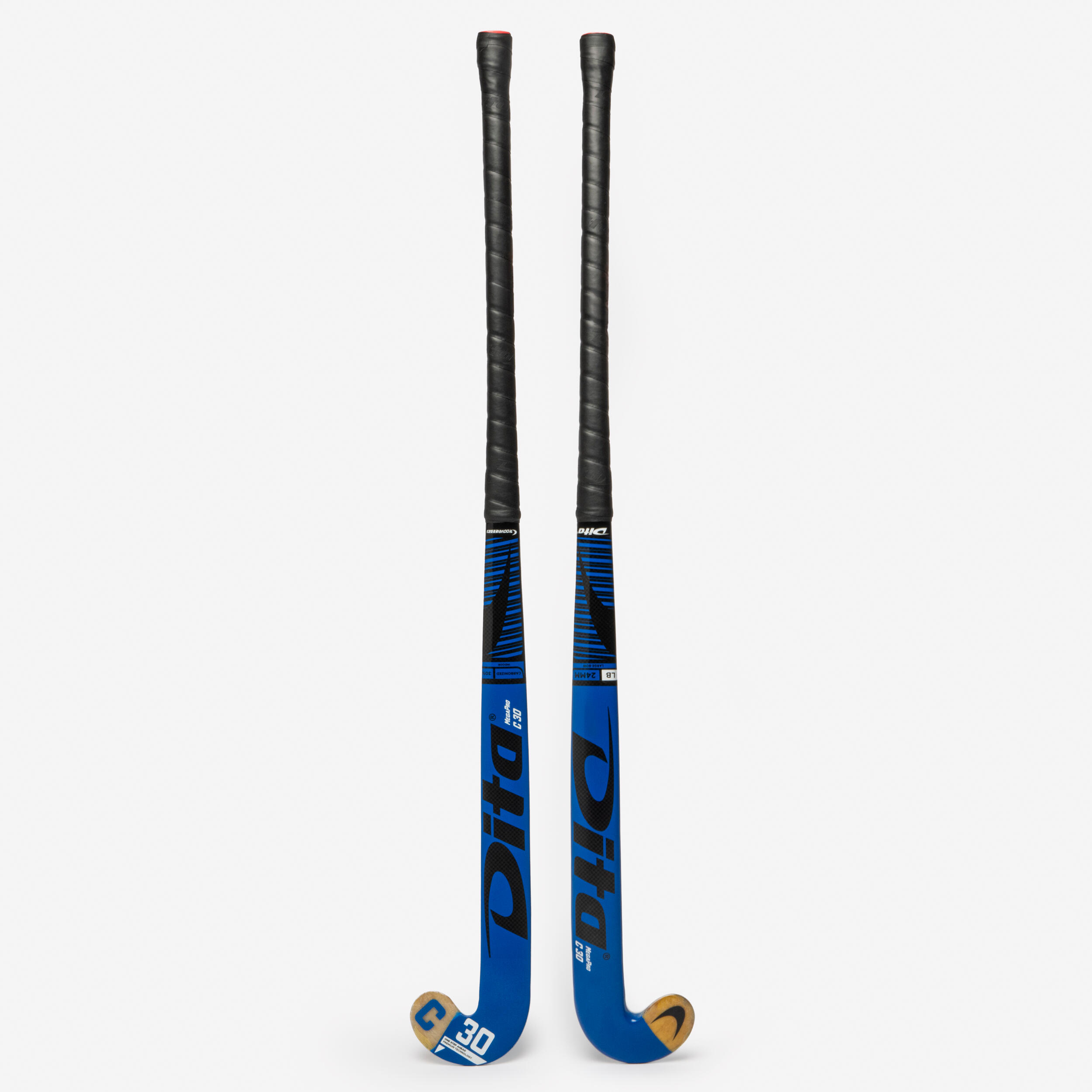 Damen/Herren Feldhockey Schläger Indoor – Megapro Wood C30 LB, blau  7/10