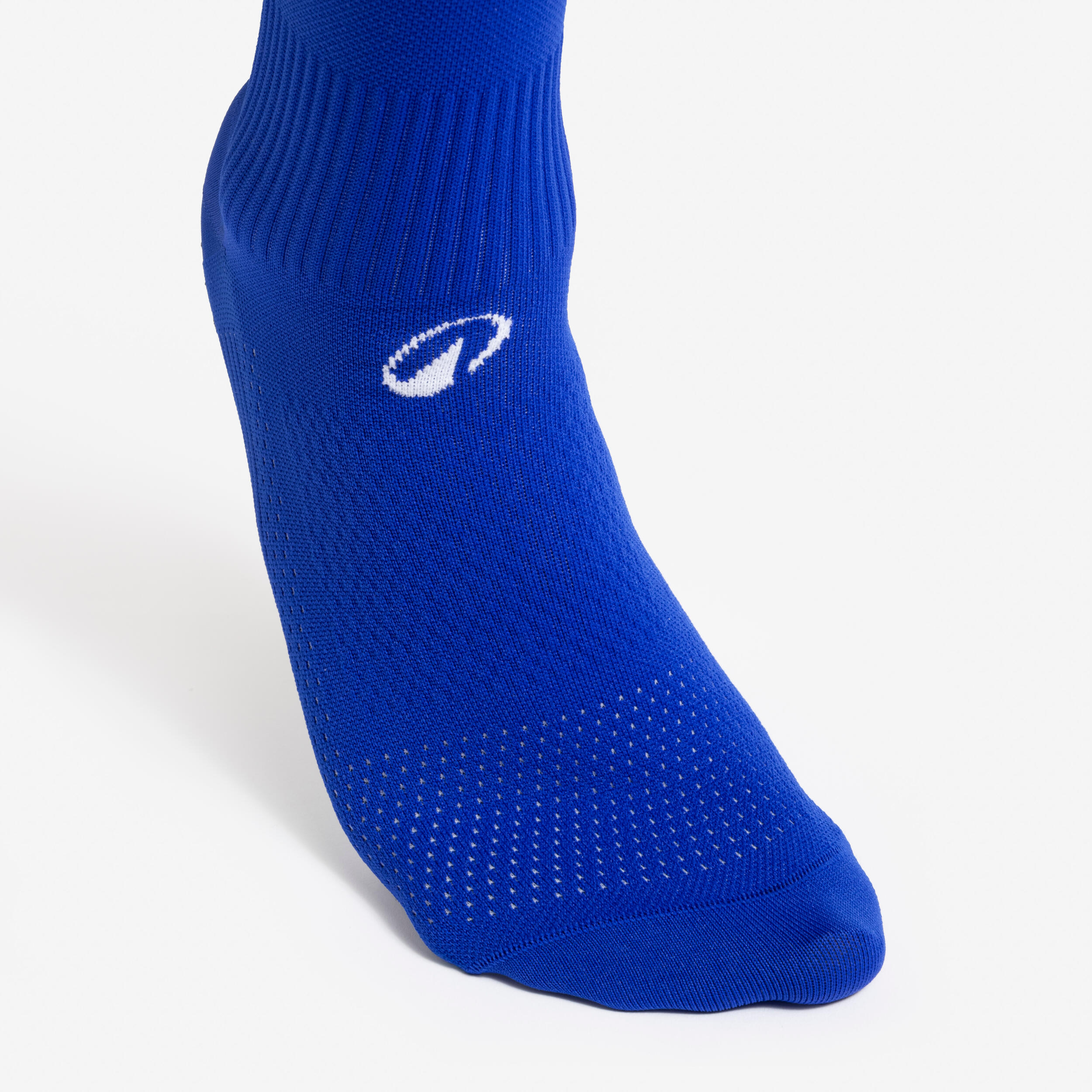 Korte voetbal gripsokken Viralto Mid blauw 3/4