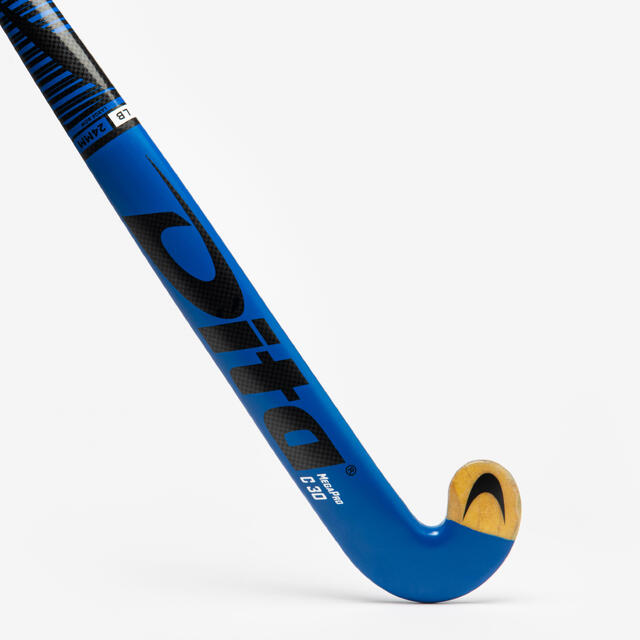 Damen/Herren Feldhockey Schläger Indoor - Megapro Wood C30 LB Damen/Herren blau