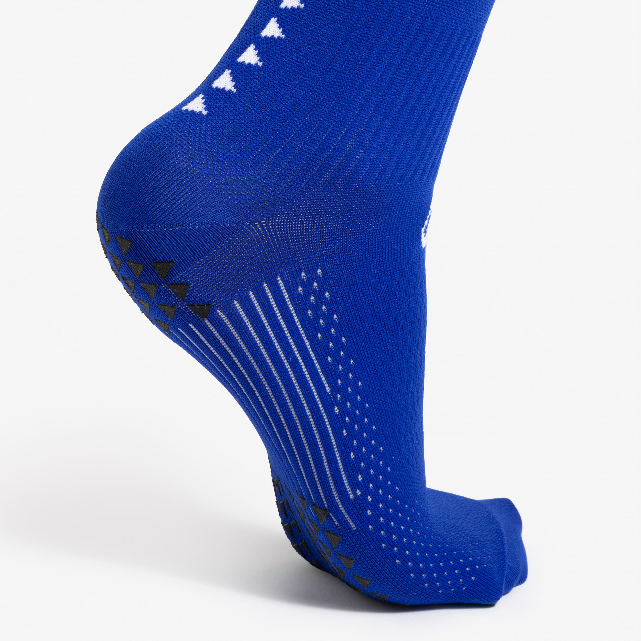 Korte voetbal gripsokken Viralto Mid blauw 4/4