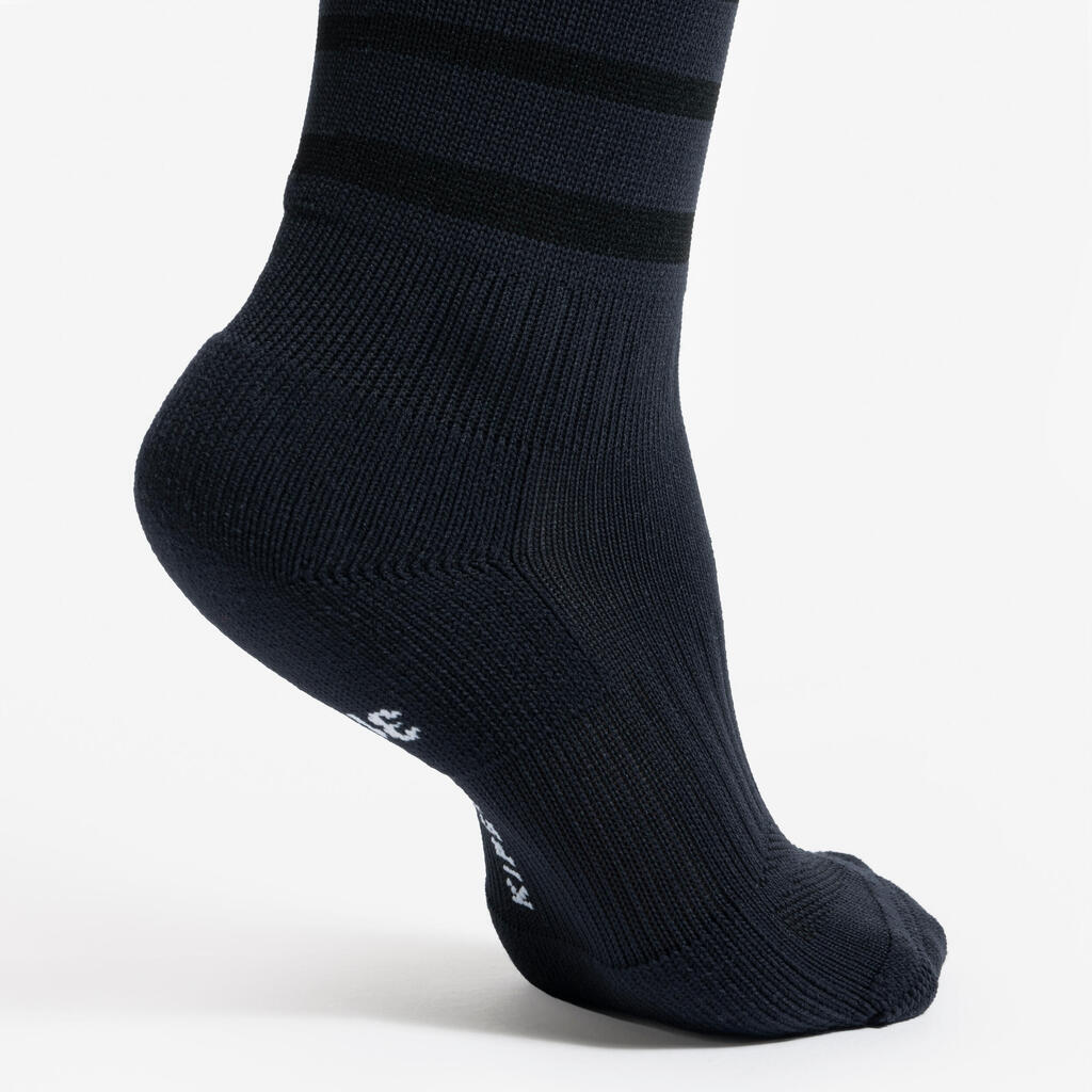 Chaussettes de football rayée enfant viralto club jr noire