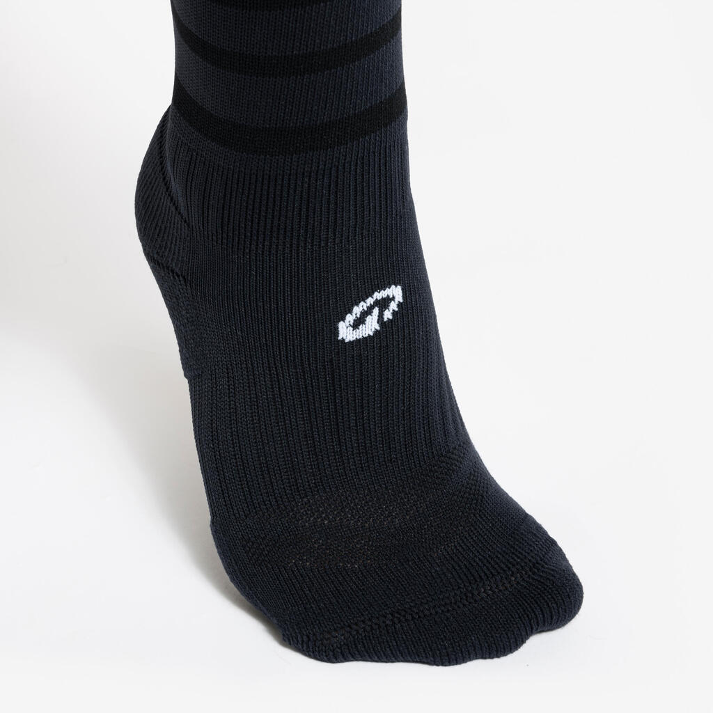 Chaussettes de football rayée enfant viralto club jr noire