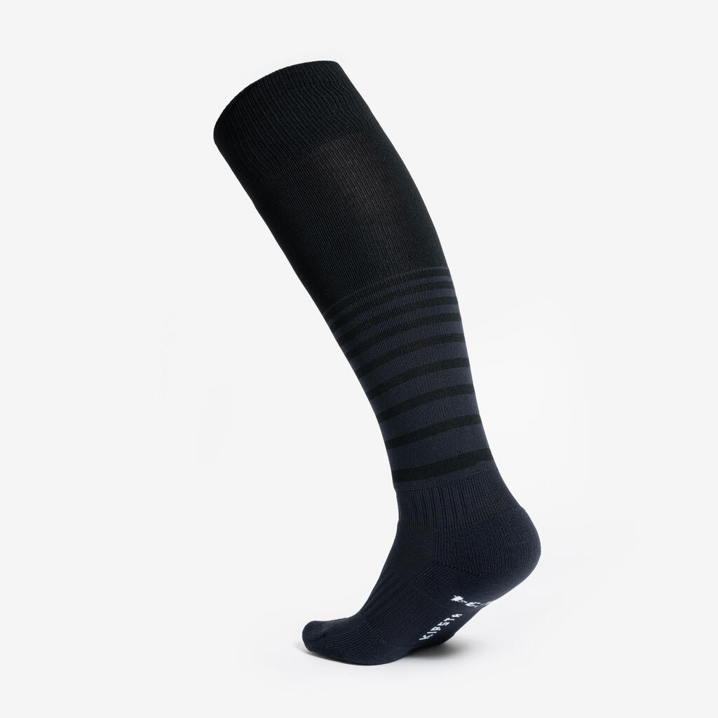 Chaussettes de football rayée enfant viralto club jr noire