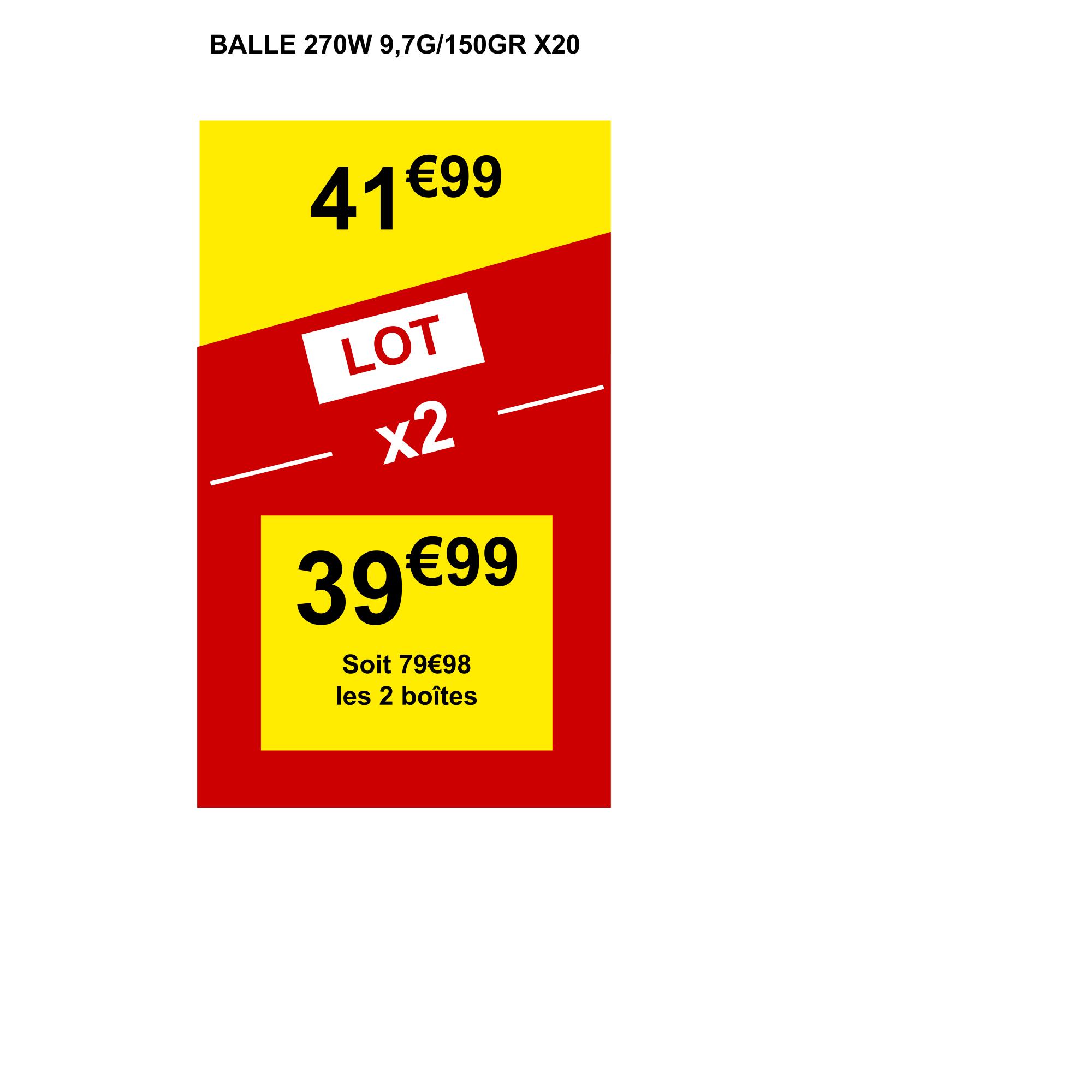 Balle 270 WINCHESTER 9,7G/150GRS X20 2/4