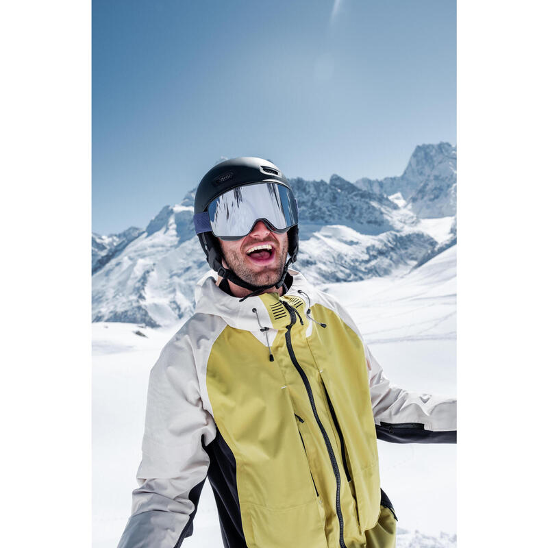 Geacă snowboard lungă, călduroasă și respirantă SNB 900 bej bărbați