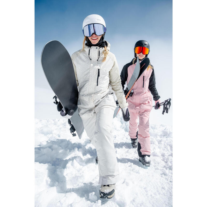 Pantalon de schi și snowboard SNB 500 rezistent și impermeabil roz damă