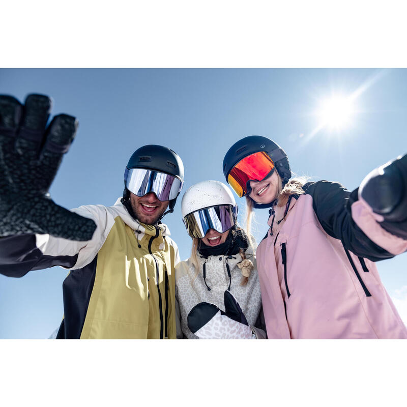 Geacă snowboard lungă, călduroasă și respirantă SNB 900 bej bărbați