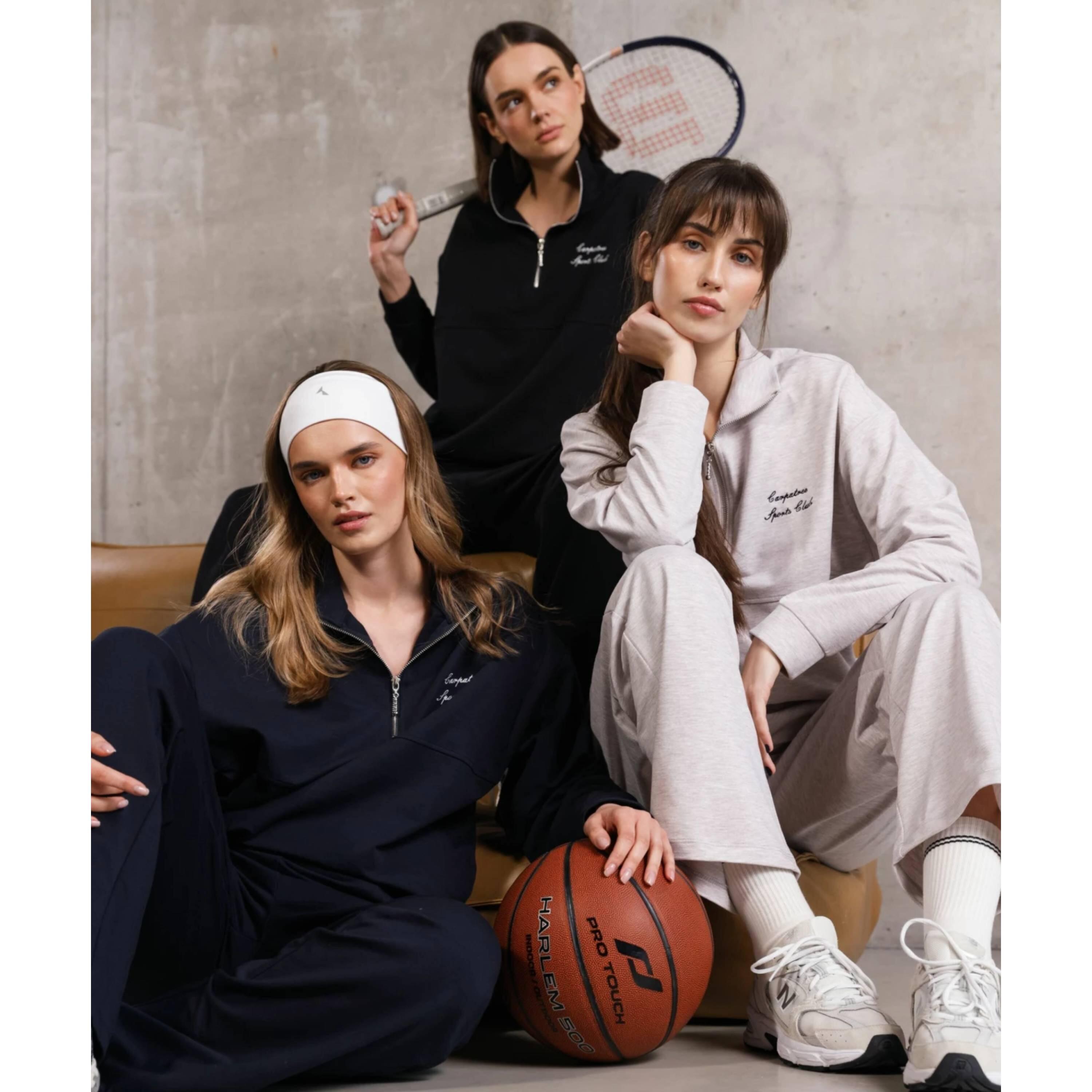 Bluza dresowa Carpatree Club Sport Royal Navy 3/4