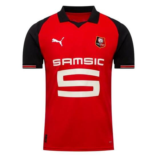 MAILLOT STADE RENNAIS ADULTE DOMICILE 2025/2026 ROUGE NOIR