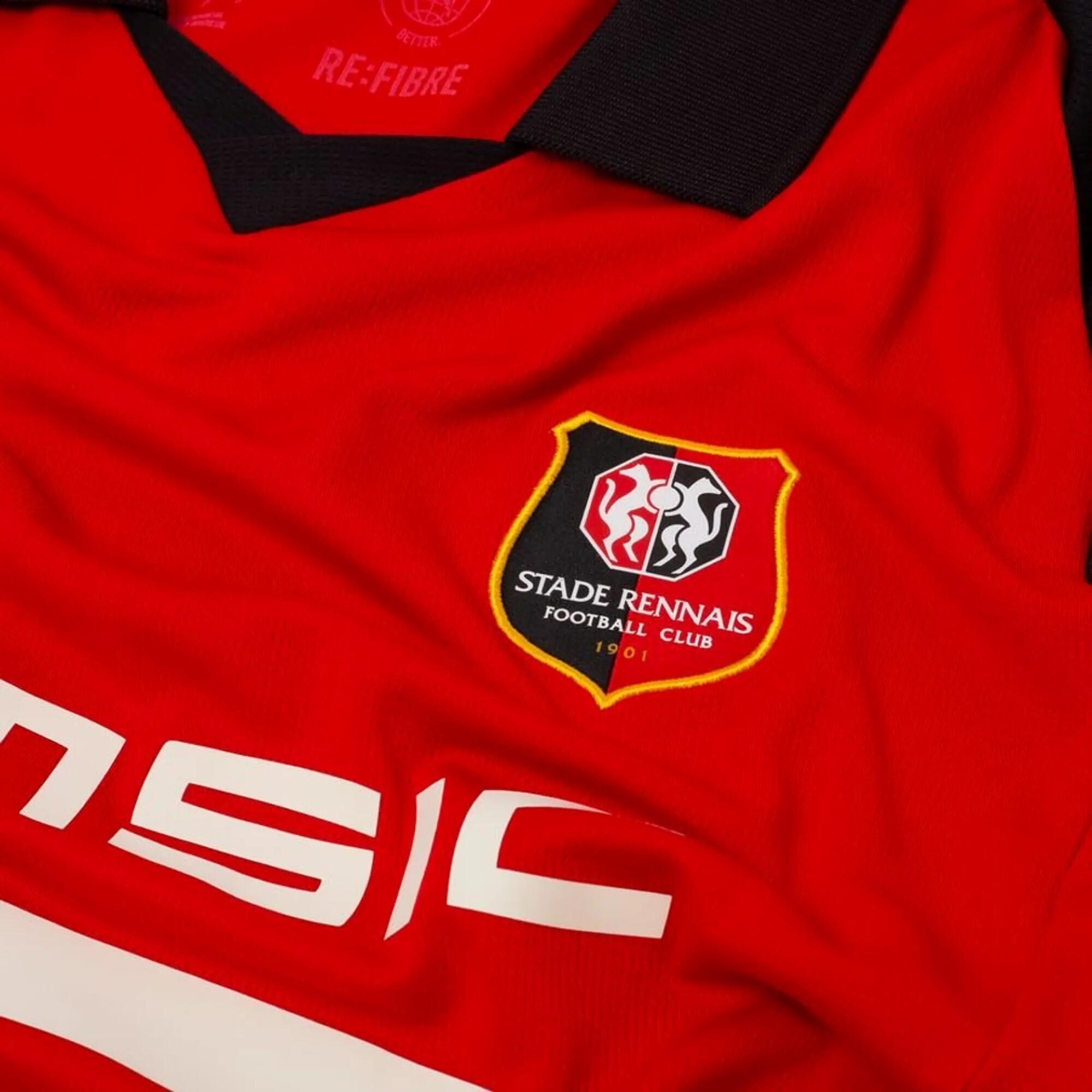 MAILLOT STADE RENNAIS ENFANT DOMICILE 2025/2026 ROUGE NOIR 3/8