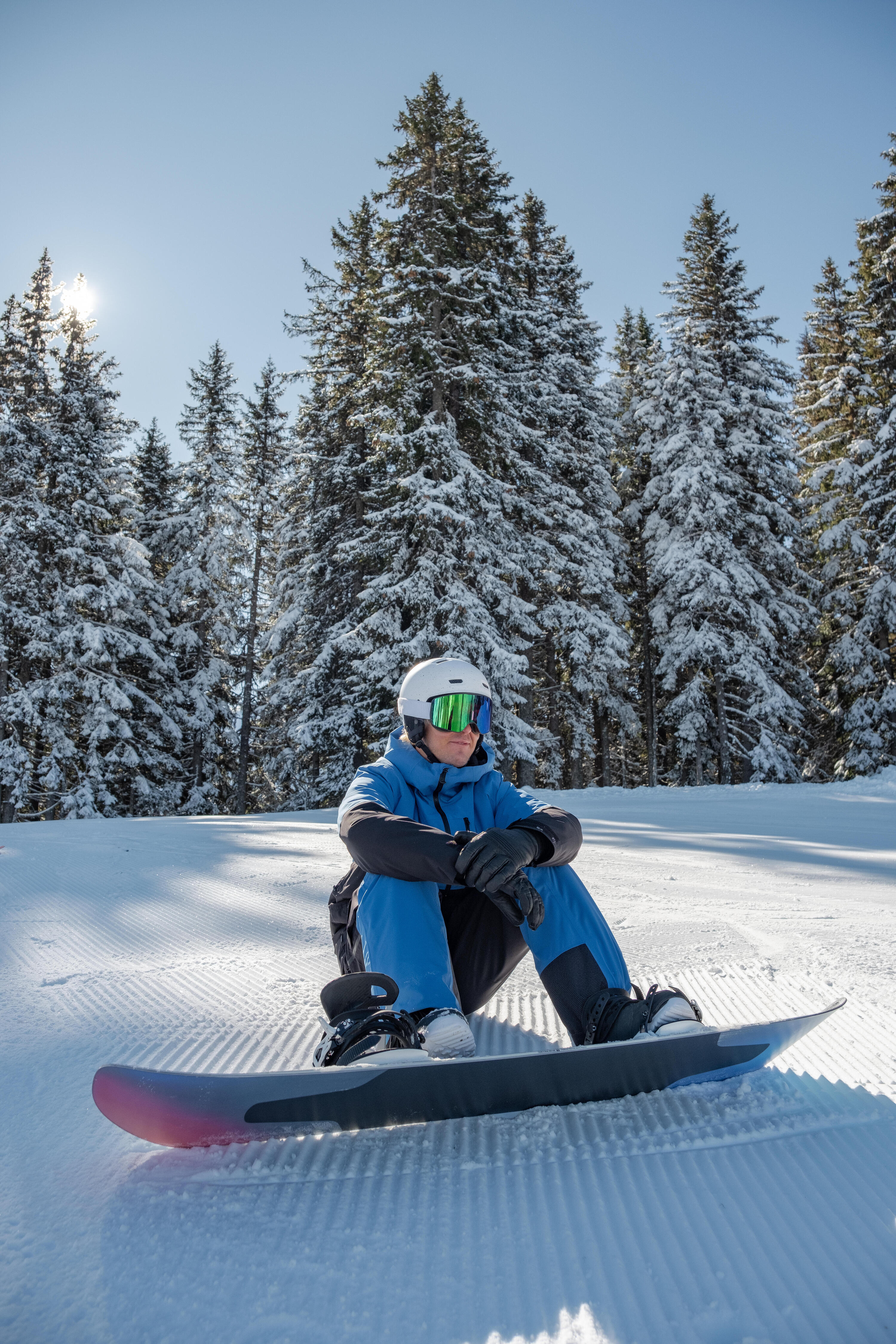 Giacca snowboard/sci uomo AM 500 blu 13/16