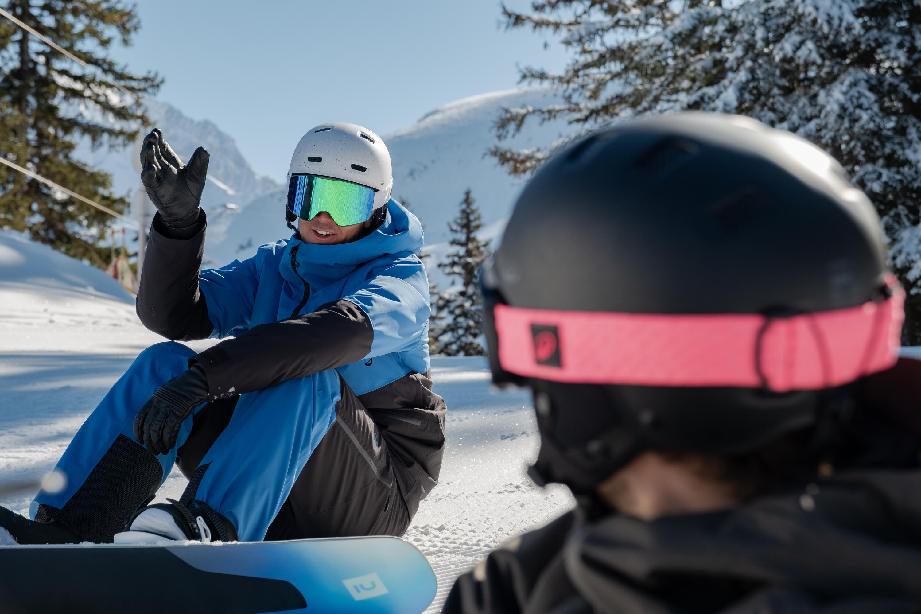 Pantalon de ski et snowboard imperméable et respirant homme, Pant 500 AM Bleu 15/15