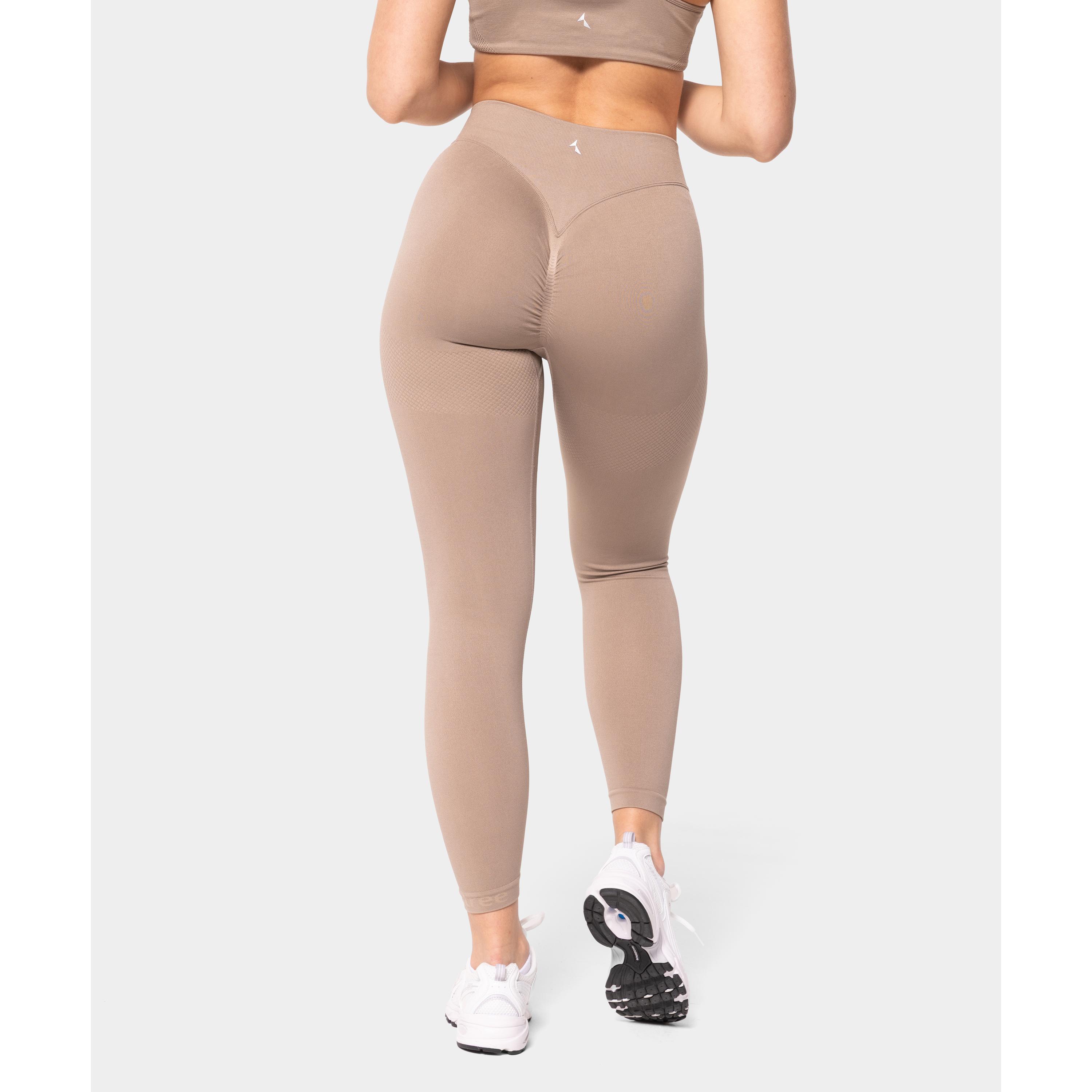 Legginsy bezszwowe Carpatree Accolade beżowe 2/4