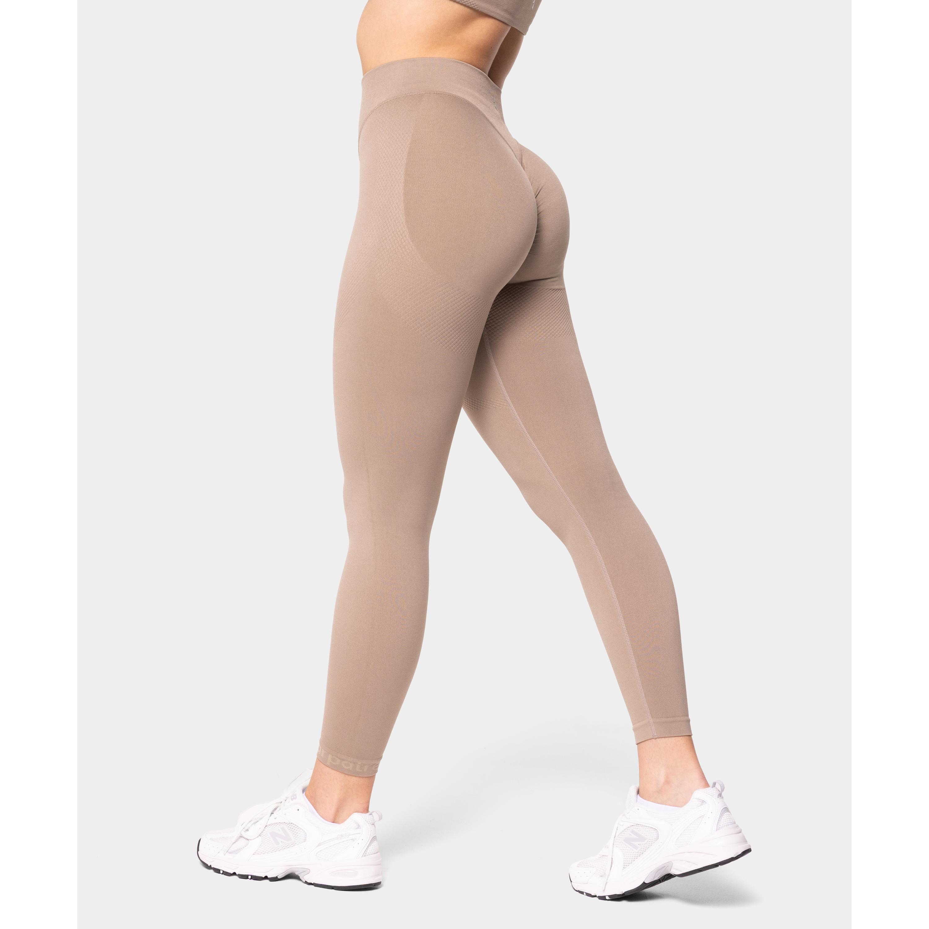 Legginsy bezszwowe Carpatree Accolade beżowe 3/4
