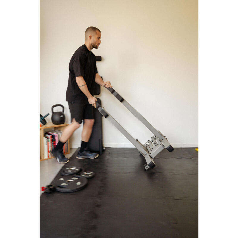 Rack pentru bodybuilding 120 kg pliabil în 2 secunde, ultra-compact. 
