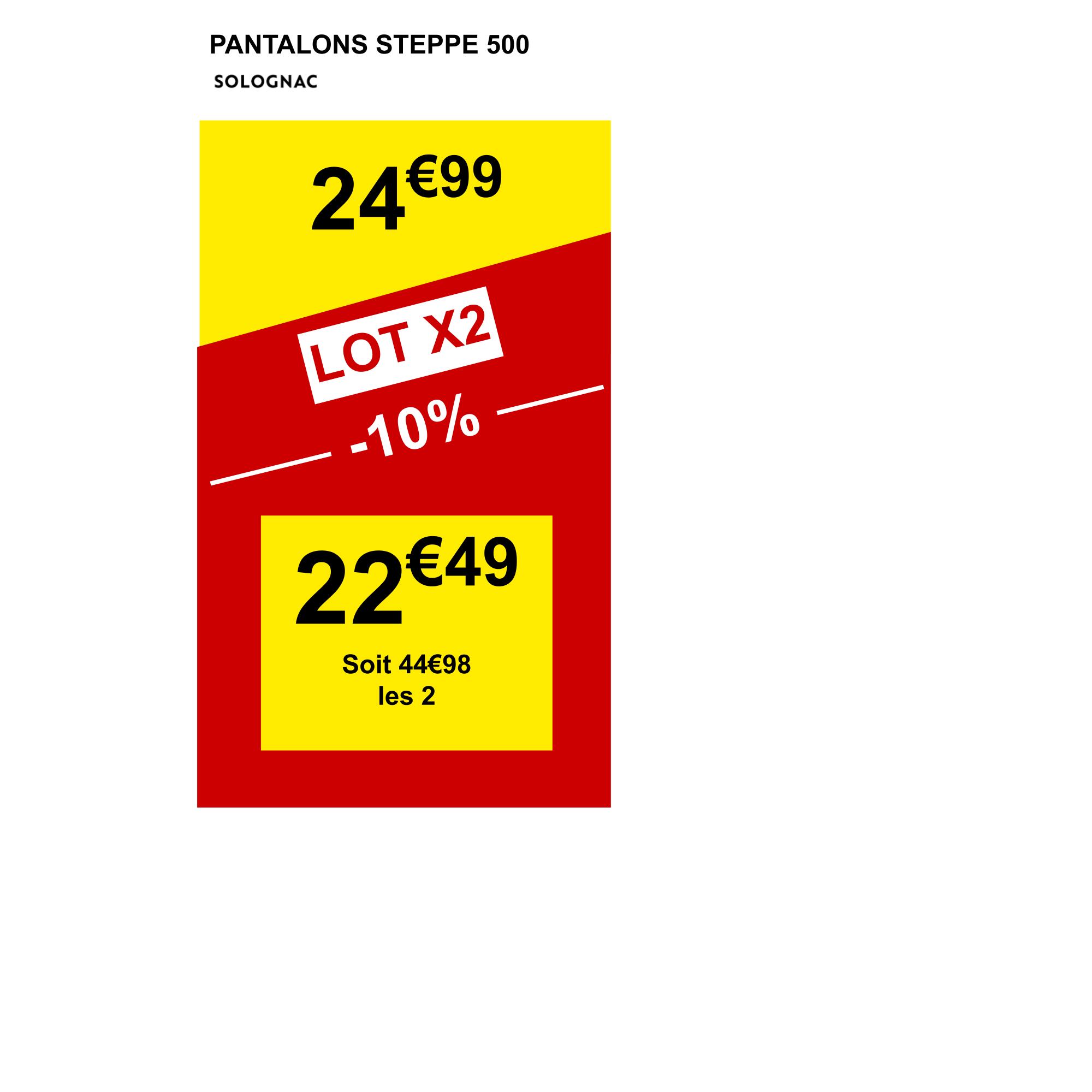 Pantalon cargo résistant, Steppe 500 gris 2/12