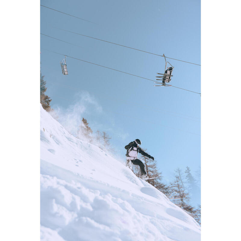 Geacă de schi și snowboard lungă și călduroasă 500 Mov Bărbați