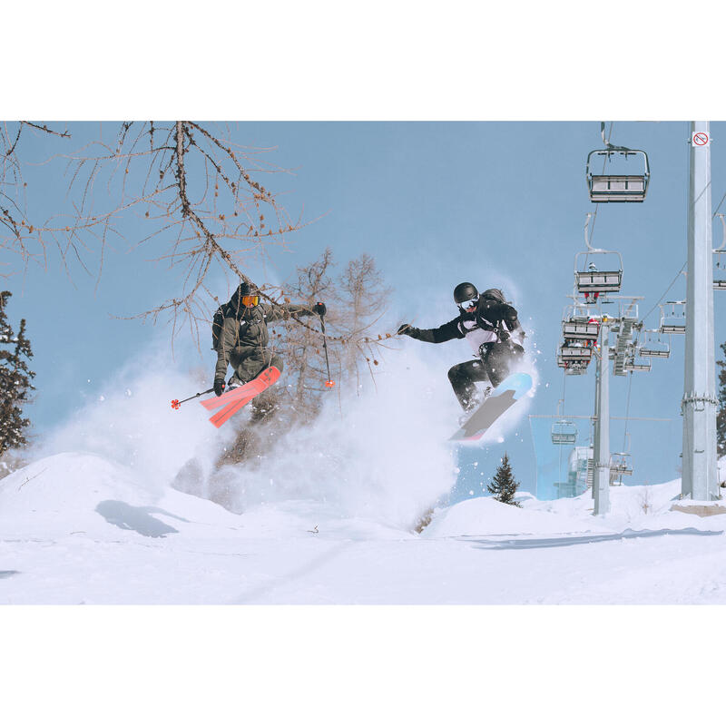 Geacă de schi și snowboard lungă și călduroasă 500 Mov Bărbați