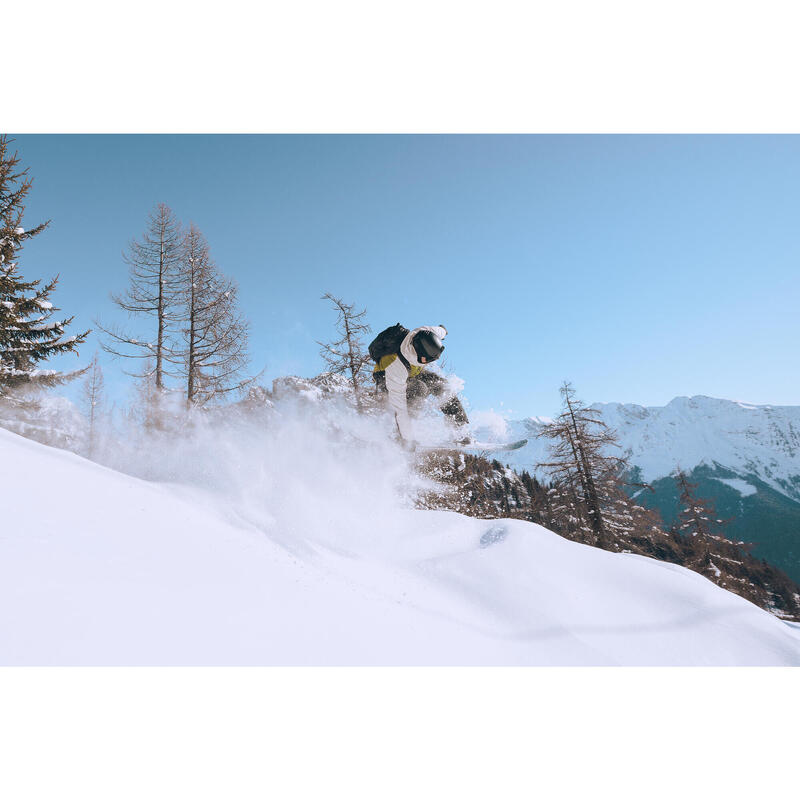 Geacă snowboard lungă, călduroasă și respirantă SNB 900 bej bărbați
