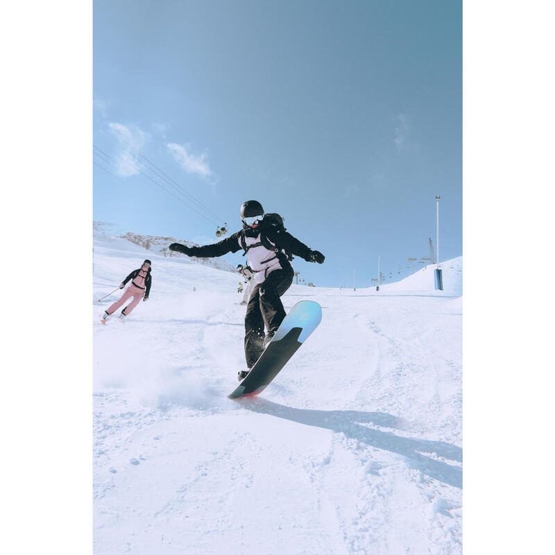 Geacă de schi și snowboard lungă și călduroasă 500 Mov Bărbați