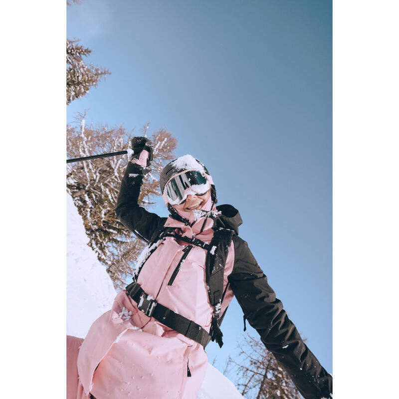 Kadın Kayak/Snowboard Montu - Pembe - 500 Long