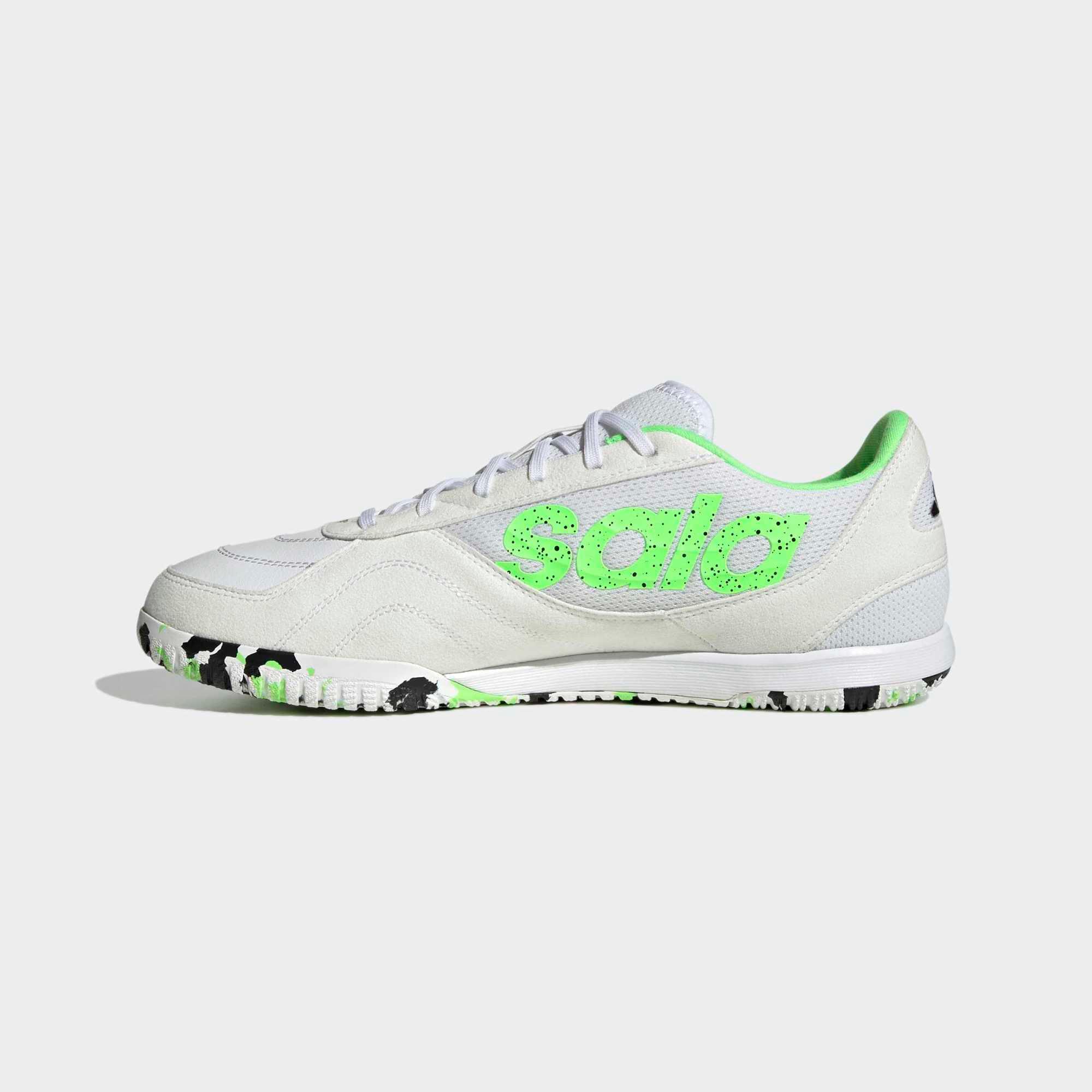 Adult Futsal Shoes Top Sala - White/Green 10/10