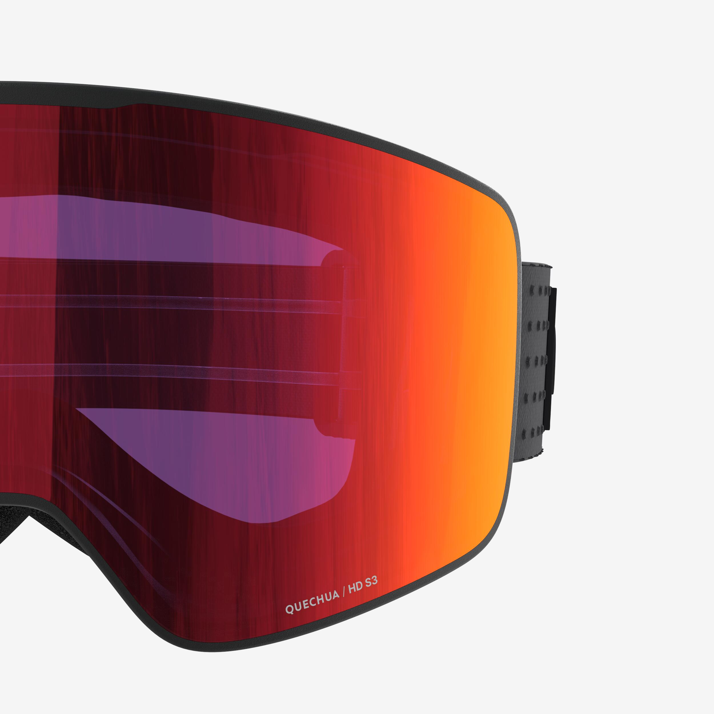 Fine Weather Interchangeable Ski Goggles, G 900 C HD - WEDZE