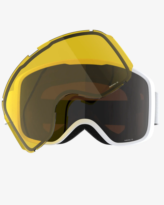 Skibrille Snowboardbrille Kinder/Erwachsene Allwetter - G 100 I weiss