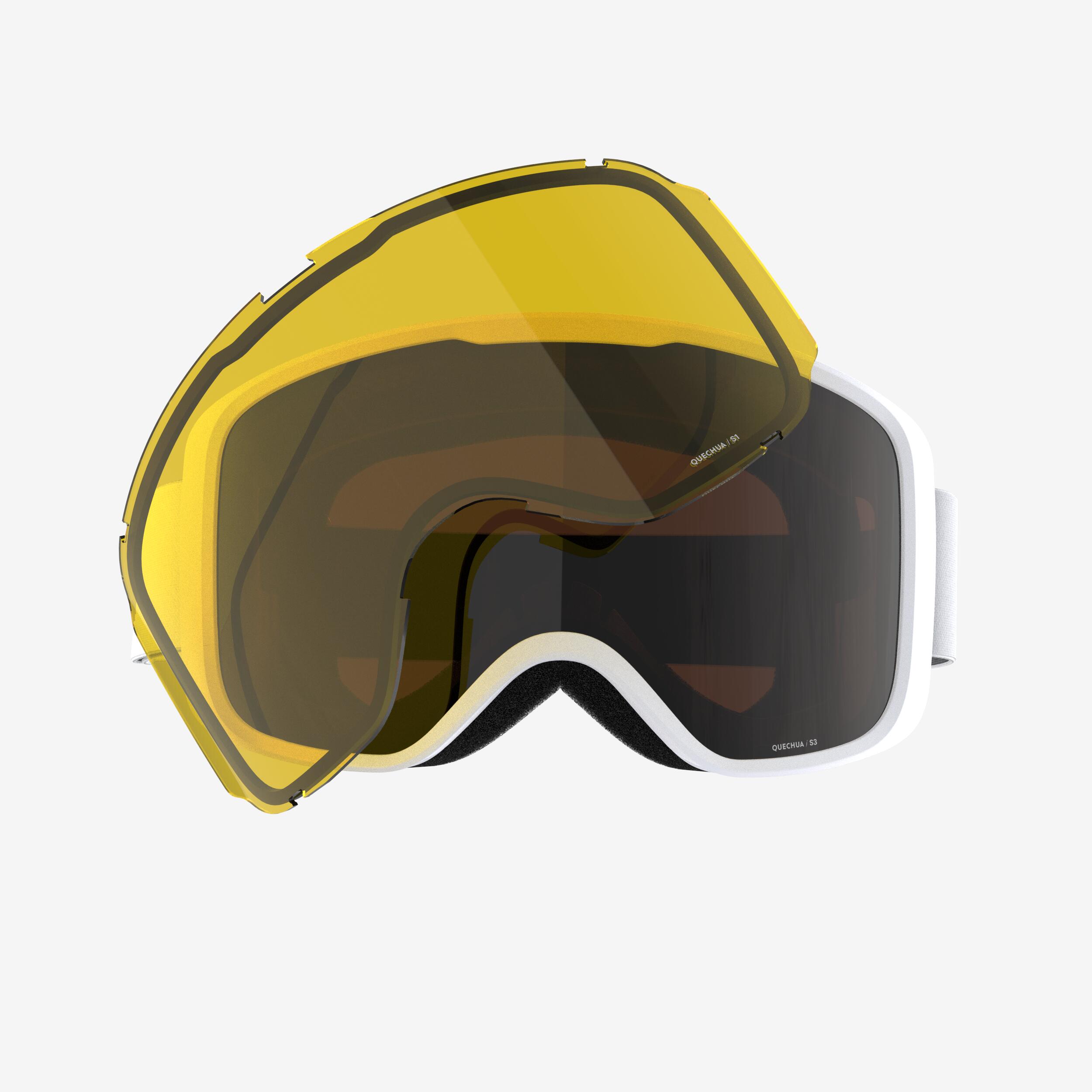 CHILDREN AND ADULTS’ ALL-WEATHER SKIING AND SNOWBOARDING GOGGLES - G 100 I