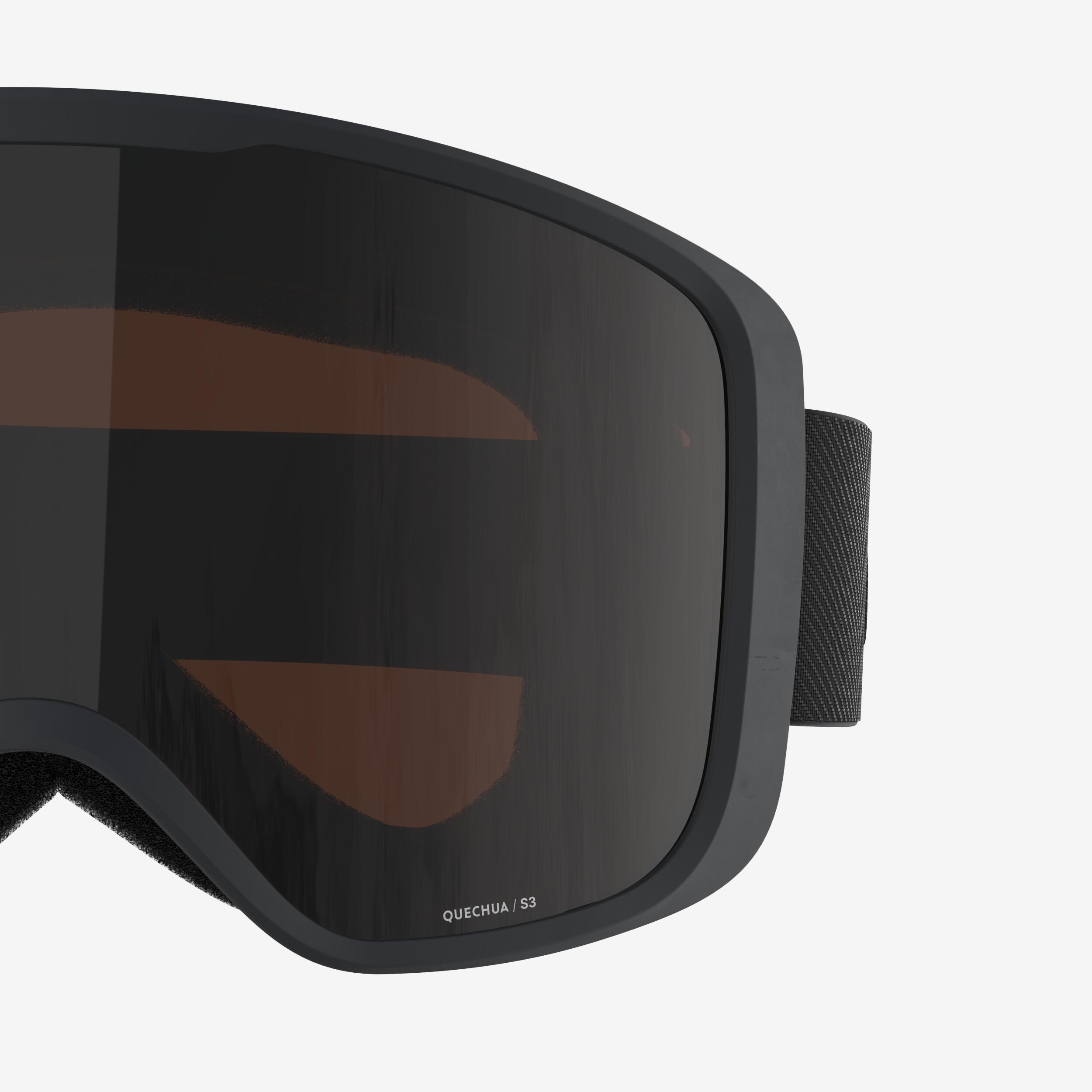 KIDS’ AND ADULTS’ SKIING AND SNOWBOARDING FINE WEATHER GOGGLES - G 100 S3