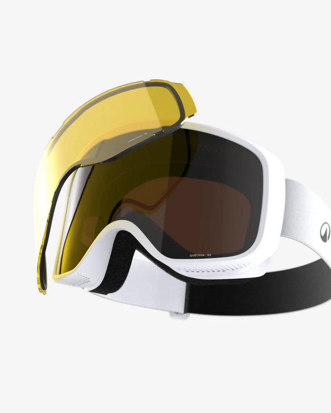 Skibrille Snowboardbrille Kinder/Erwachsene Allwetter - G 100 I weiss