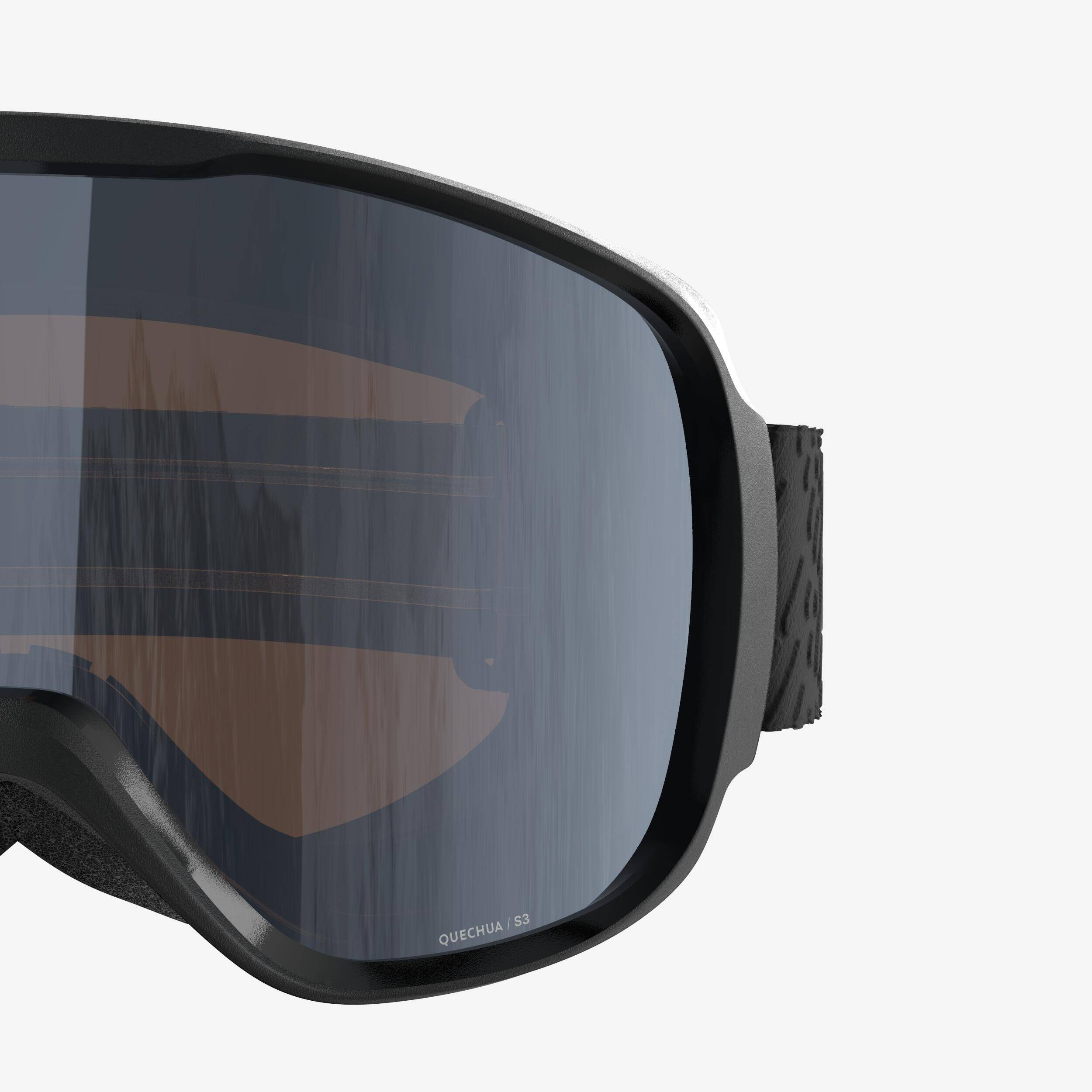 CHILDREN'S AND ADULT'S GOOD WEATHER SKIING AND SNOWBOARDING GOGGLES G500 BLACK -  5