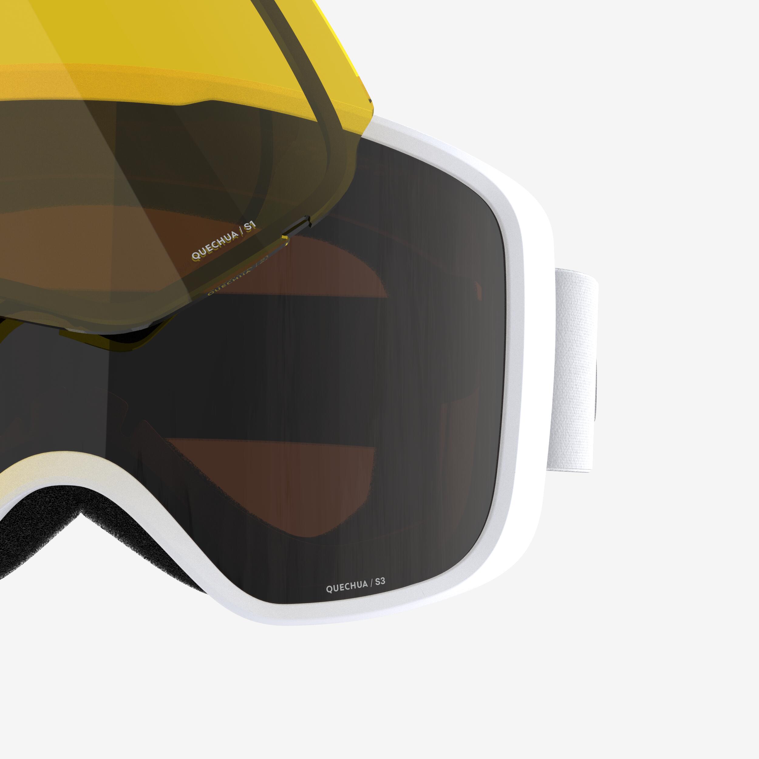 CHILDREN AND ADULTS’ ALL-WEATHER SKIING AND SNOWBOARDING GOGGLES - G 100 I