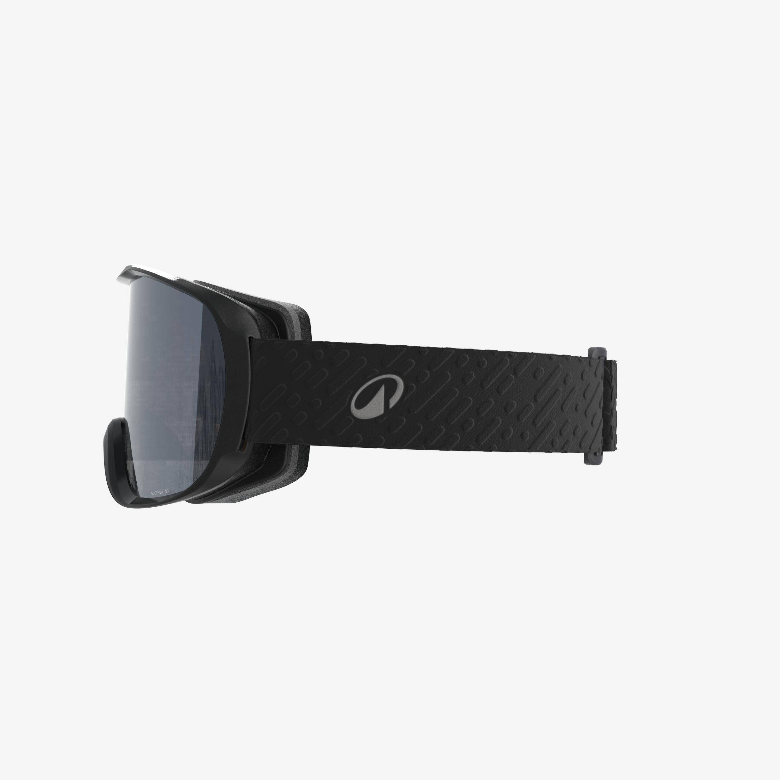 CHILDREN'S AND ADULT'S GOOD WEATHER SKIING AND SNOWBOARDING GOGGLES G500 BLACK -  4