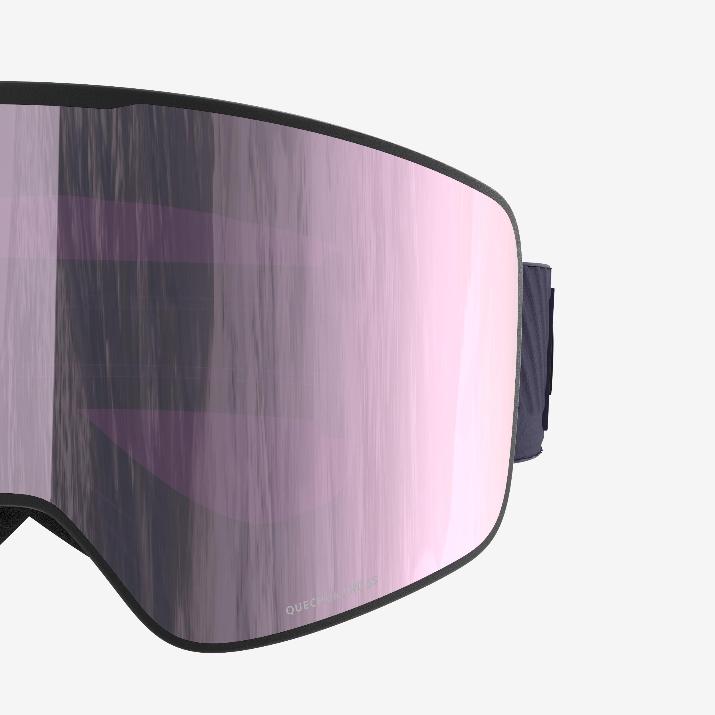 Máscara de ski bom tempo intercambiável adulto e criança, G 900 C HD, violeta 4/10