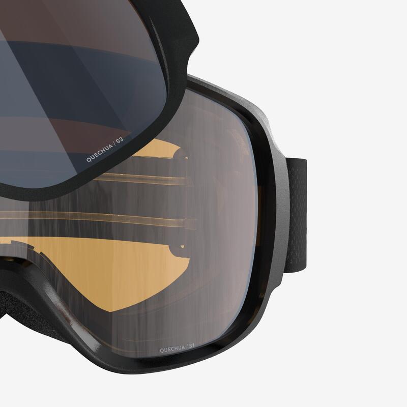 Çocuk/Yetişkin Kayak/Snowboard Maskesi - Gri - G 500 I