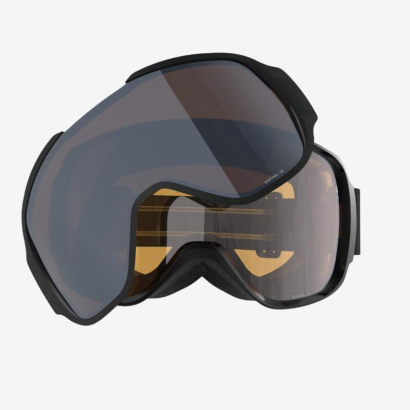 Çocuk/Yetişkin Kayak/Snowboard Maskesi - Gri - G 500 I