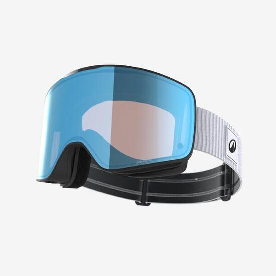 Maschera sci e snowboard adulto/bambino 900 CILINDRICA S1 bianca